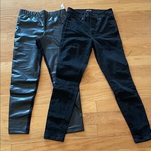 Black and Gray Skinny Jeans Set